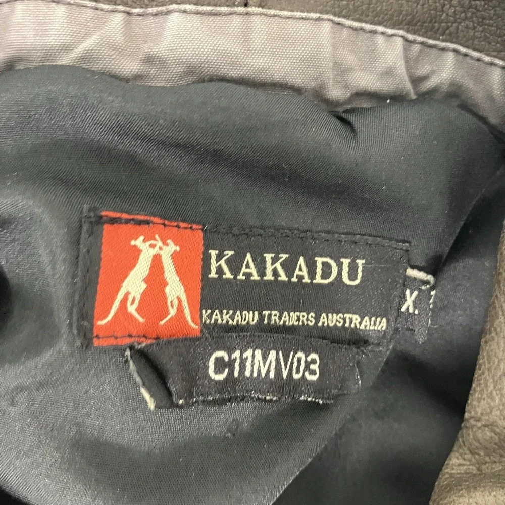 Kakadu Traders Vest Mens 2XL Brown Canvas Full Zip Shooting Hunting C11MV03